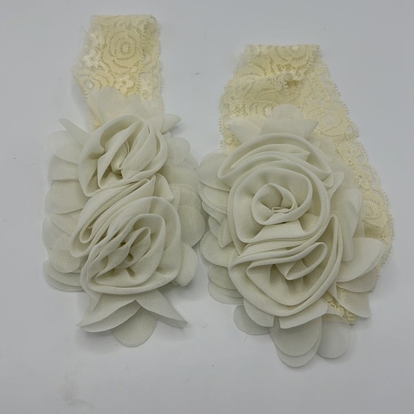 HEADBANDS SET OF 17 HOMEMADE SOLID COLOR FLORAL LACE BABY GIRL New without tags - Picture 14 of 16